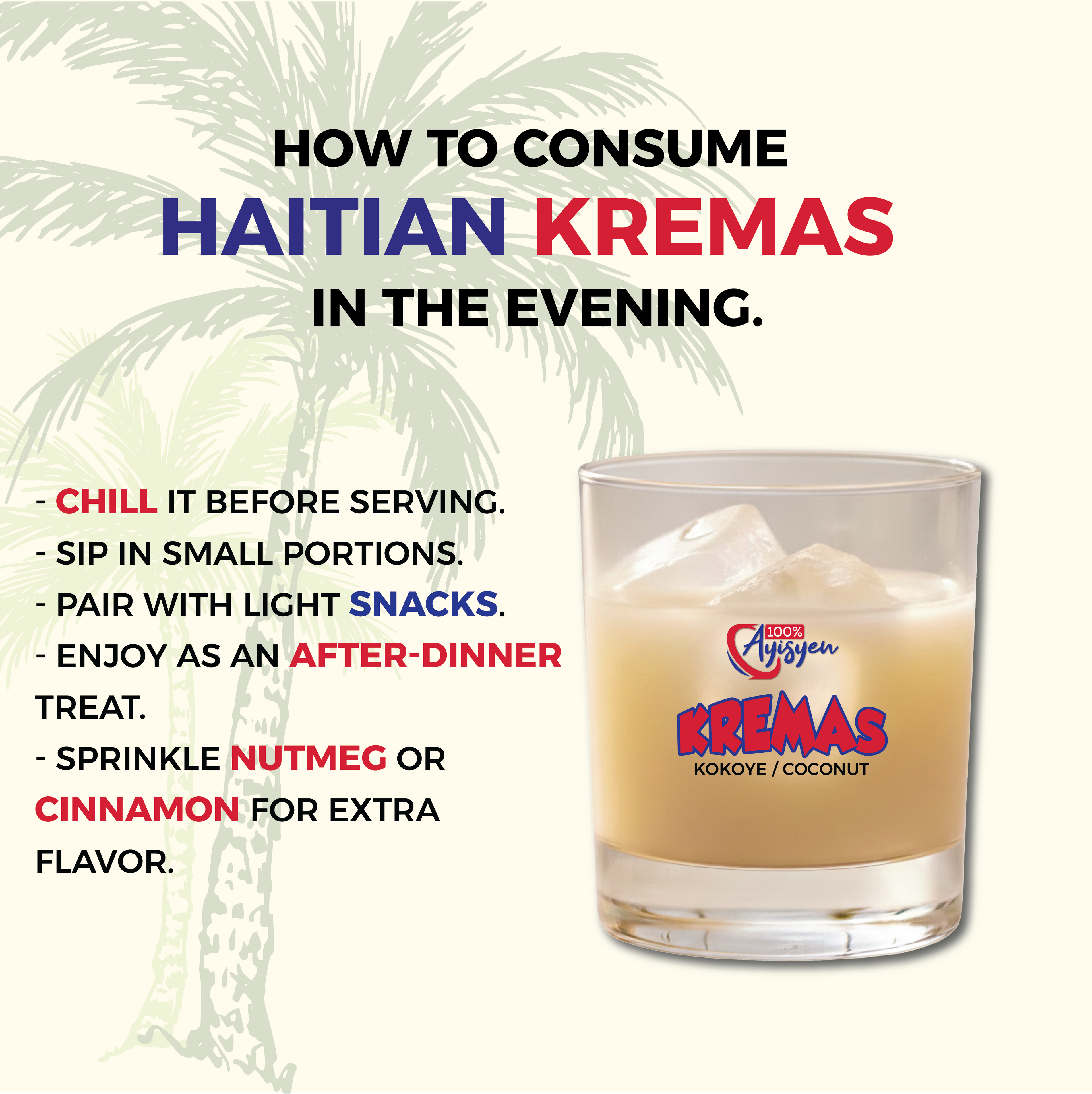 100% Ayisyen Kremas – Kokoye (Coconut) | 750 ml