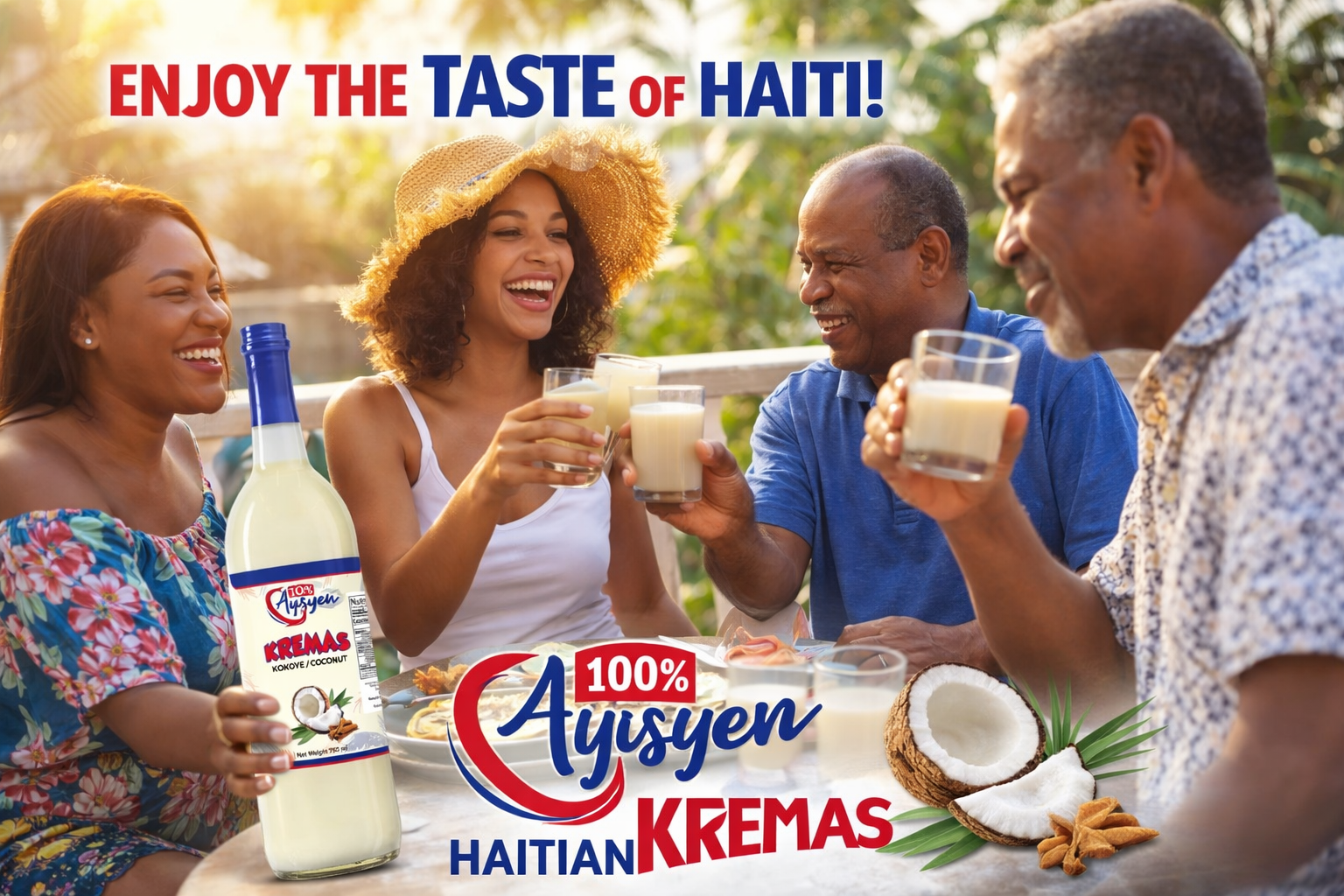 100% Ayisyen Kremas – Kokoye (Coconut) | 750 ml